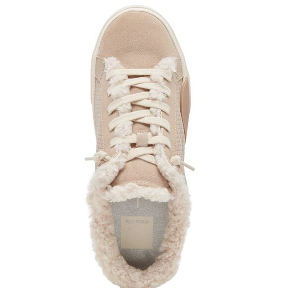 NEW  DOLCE VITA Leather Zantel Sneakers in dune for women 925 3t7 - Picture 6 of 7